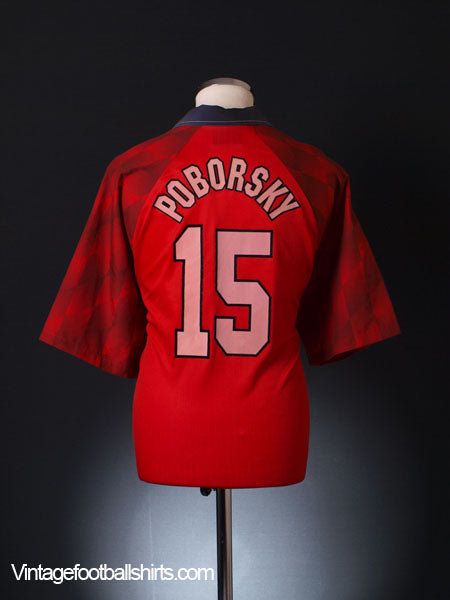 1996-98 Manchester United Home Shirt Poborsky #15 XXL Football Shirt