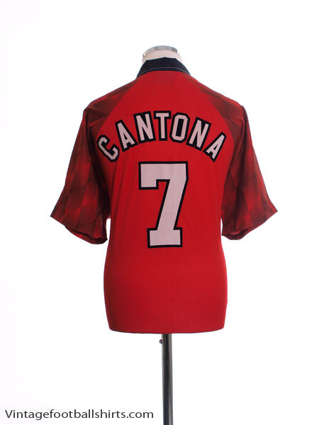 1996-98 Manchester United Home Shirt Cantona #7 XL | Vintage