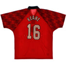 1996-98 Manchester United Home Shirt Keane #16 L Football Shirt