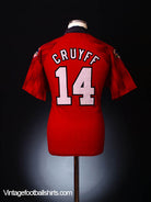 1996-98 Manchester United Home Shirt Cruyff #14 M Football Shirt