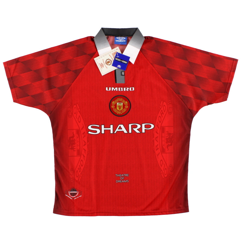 1996-98 Manchester United Umbro Home Shirt *w/tags* L Football Shirt
