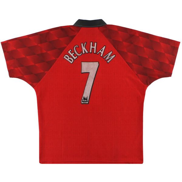 1996-98 Manchester United Umbro Home Shirt Beckham #7 L | Vintage
