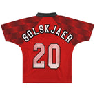 1996-98 Manchester United Umbro Home Shirt Solskjaer #20 L.Boys Football Shirt