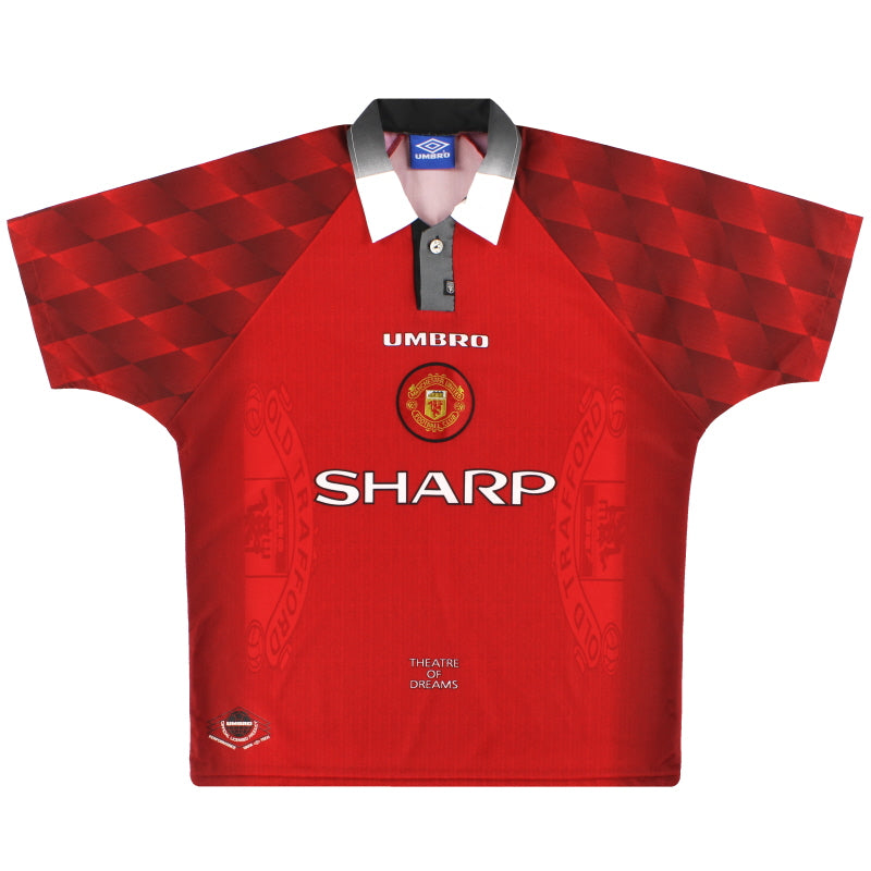 1996-98 Manchester United Umbro Home Shirt *Mint* XL Football Shirt