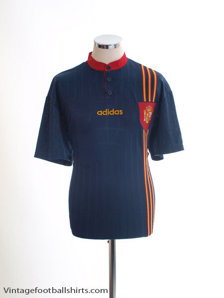 1996-98 Spain Away Shirt L Football Shirt