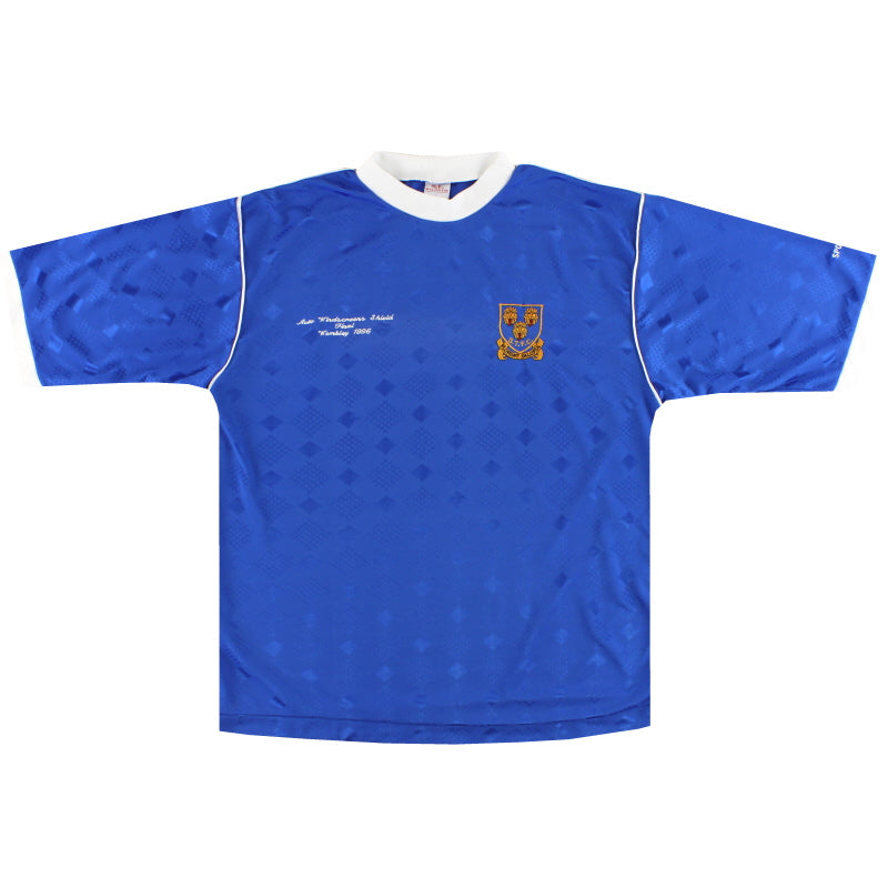 1996 Shrewsbury 'Auto Windscreen Shield Final Wembley' Shirt *Mint* L Football Shirt