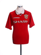 1997-00 Manchester United Champions League Shirt M Football Shirt