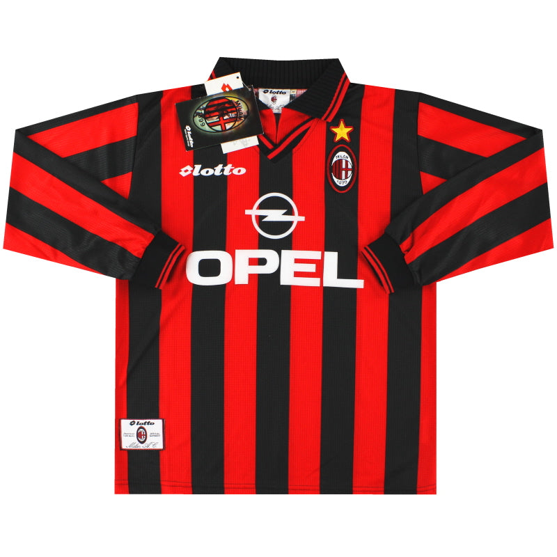 1997-98 AC Milan Lotto Home Shirt L/S *w/tags* M Football Shirt