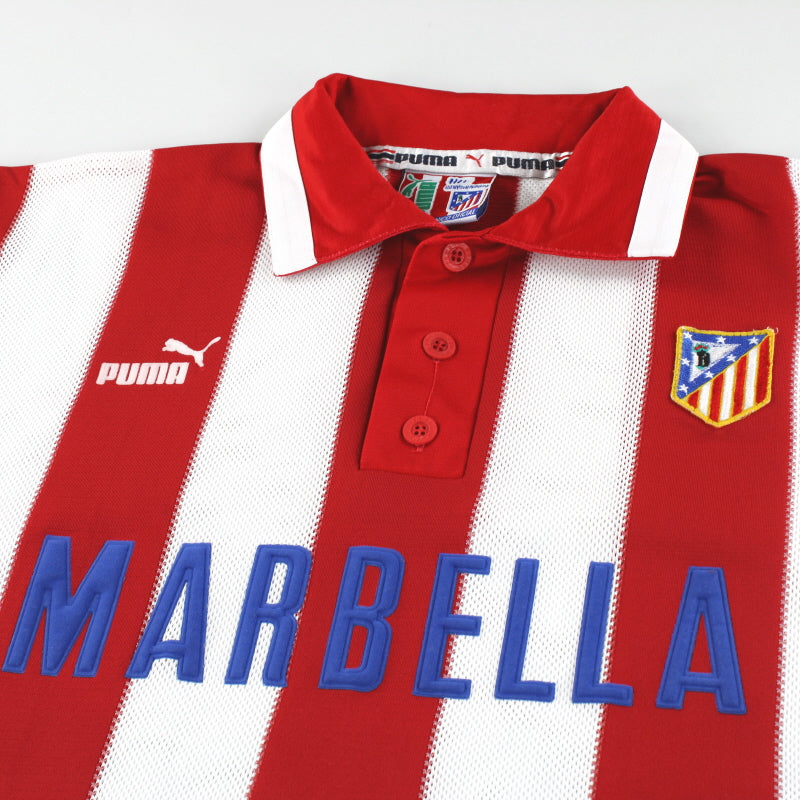 1997-98 Atletico Madrid Puma Home Shirt L | Vintage Football Shirts