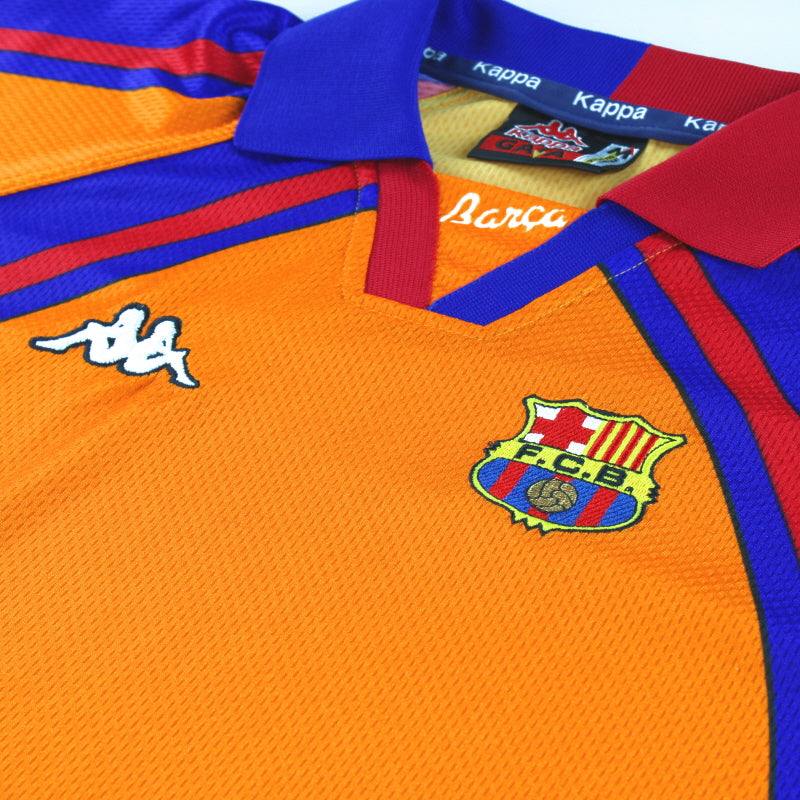 1997-98 Barcelona Kappa European Away Shirt *Mint* M | Vintage