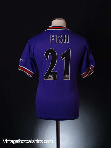 1997-98 Bolton Away Shirt Fish #21 S Football Shirt