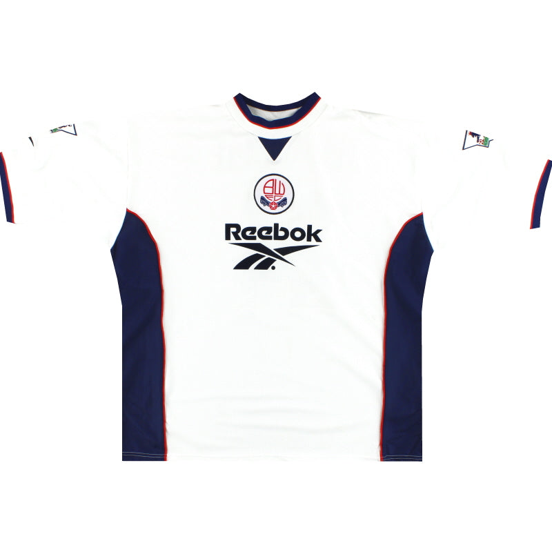 1997-98 Bolton Reebok Match Issue Home Shirt McAnespie #24 XL