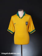 1997-98 Brazil Home Shirt L Football Shirt