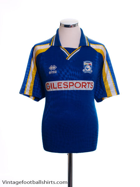 1997-98 Cardiff City Home Shirt M Football Shirt
