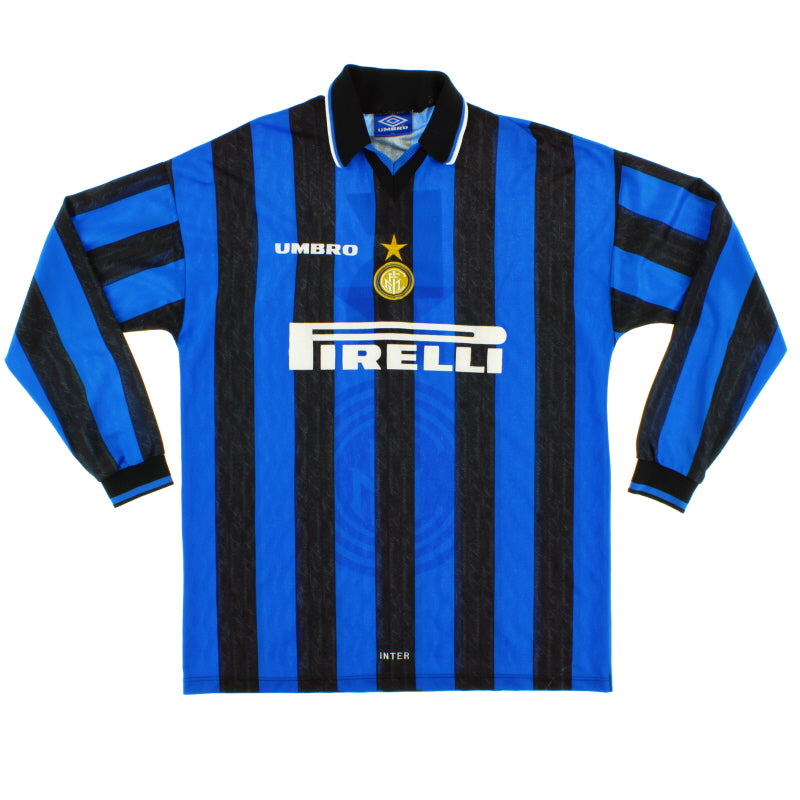 1997-98 Inter Milan Player Issue Home Shirt #5 L/S XL Football Shirt