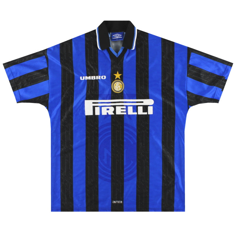Maillot De Football Vintage Inter Milan 1997-1998 - Domicile Umbro - Taille M - Occasion - Pour Adulte