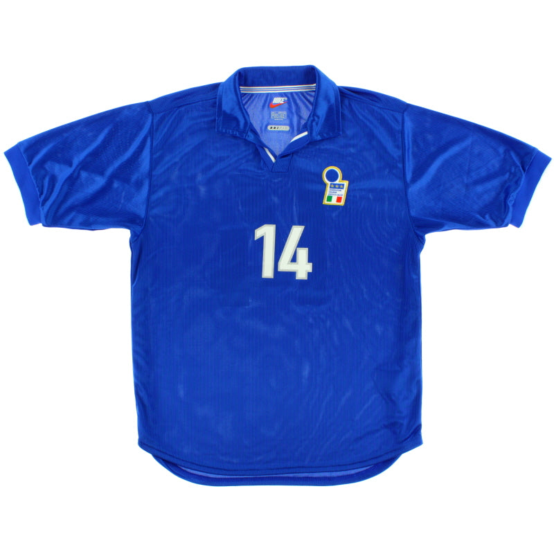 1997-98 Italy Match Issue Home Shirt #14 L Football Shirt