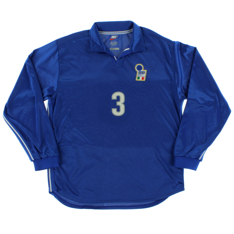 1997-98 Italy Match Issue Home Shirt #3 L/S L Football Shirt