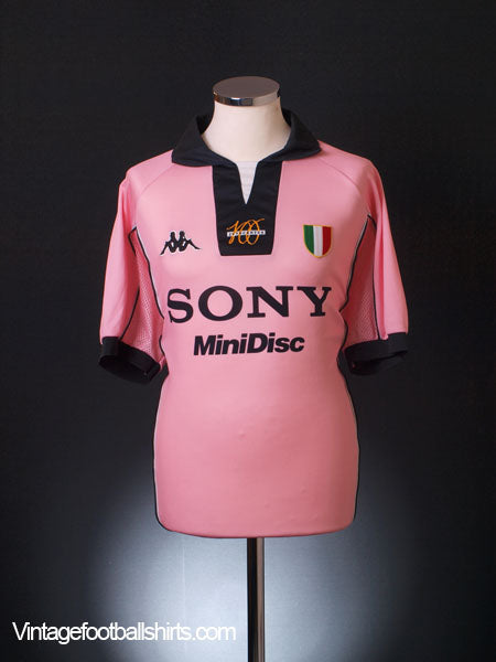 1997-98 Juventus Pink Centenary Away Shirt L Football Shirt