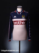1997-98 Manchester City Away Shirt L/S XL Football Shirt