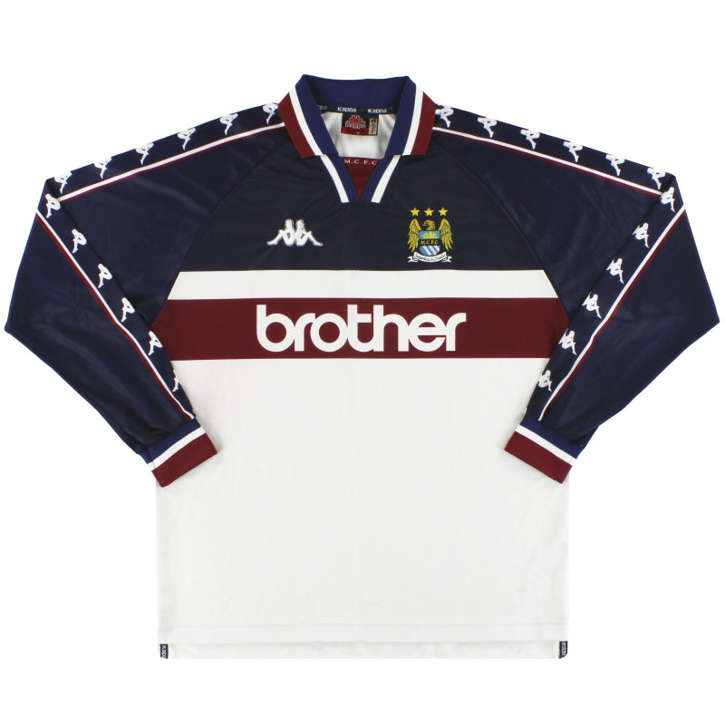1997-98 Manchester City Kappa Away Shirt L/S M Football Shirt