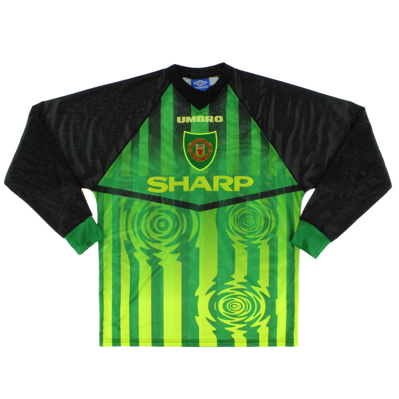 1997-98 Manchester United Umbro Goalkeeper Shirt L Football Shirt