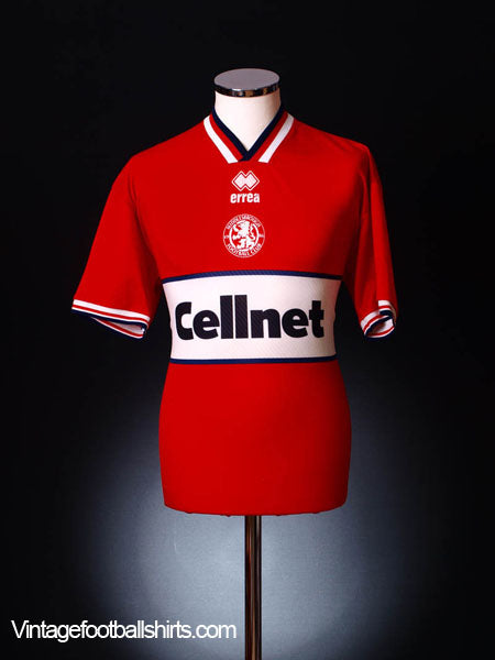 1997-98 Middlesborough Home Shirt L Football Shirt