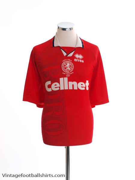 1997 Middlesbrough 'Coca Cola Cup Finalists' Home Shirt XL Football Shirt