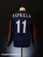 1997-98 Newcastle CL Away Shirt Asprilla #11 L/S *As New* M Football Shirt