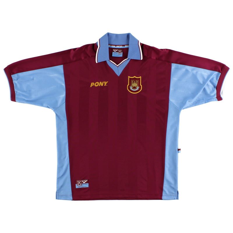 1997-98 West Ham Pony Home Shirt M | Vintage Football Shirts