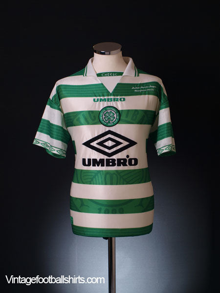 1997-99 Celtic 'Champions' Home Shirt M | Vintage Football Shirts