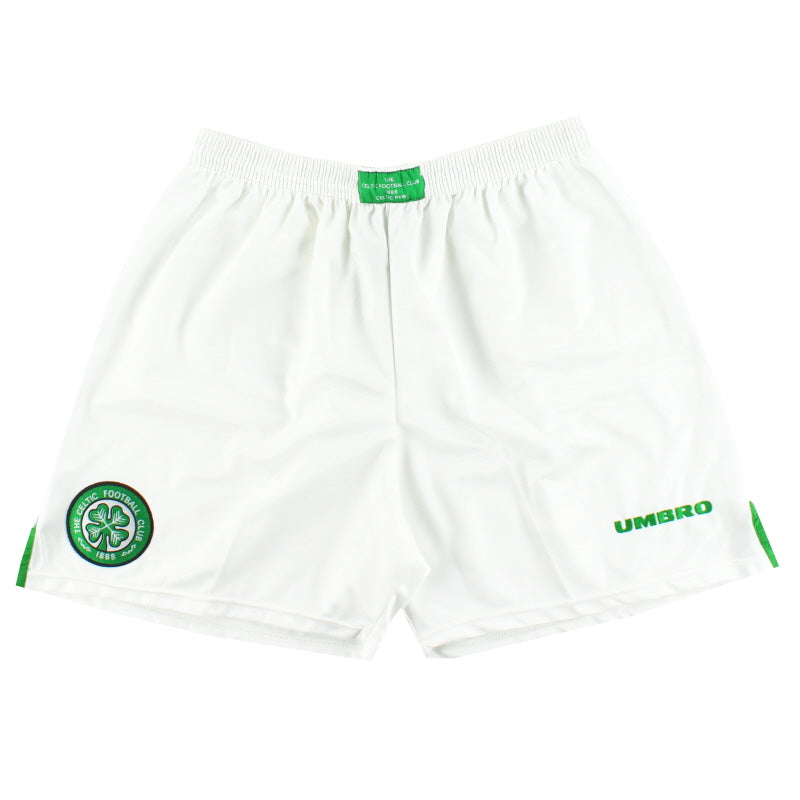 1997-99 Celtic Umbro Home Shorts *Mint* L Football Shorts