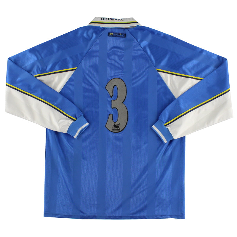 1997-99 Chelsea Home Shirt L/S #3 XL Football Shirt