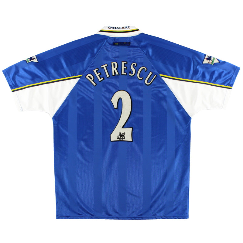 1997-99 Chelsea Home Shirt Petrescu #2 XL Football Shirt