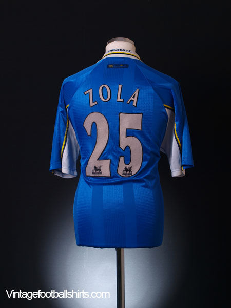 1997-99 Chelsea Home Shirt Zola #25 XXL Football Shirt