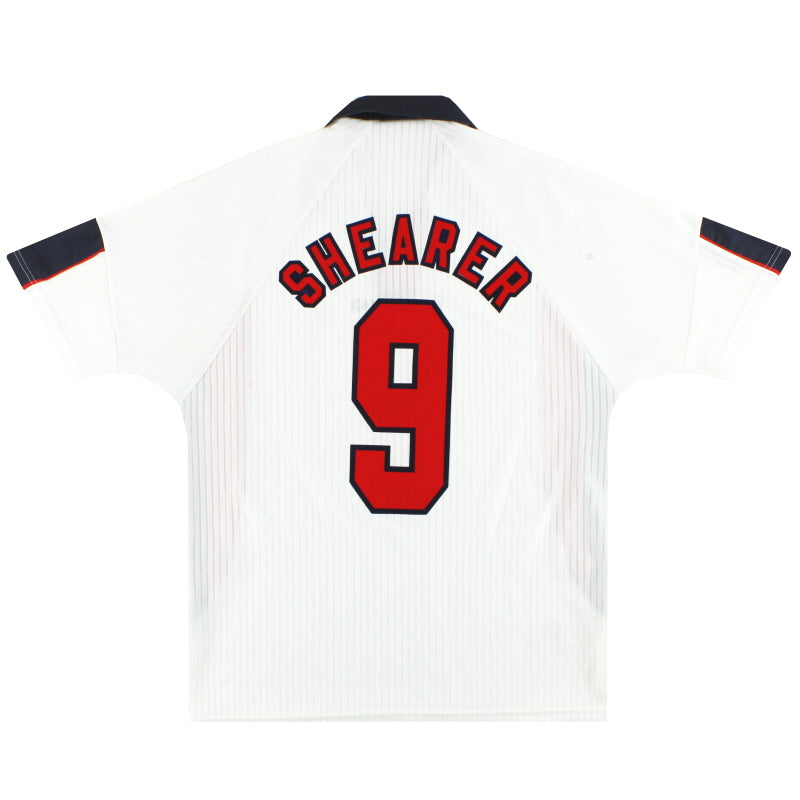 1997-99 England Umbro Home Shirt Shearer #9 L Football Shirt