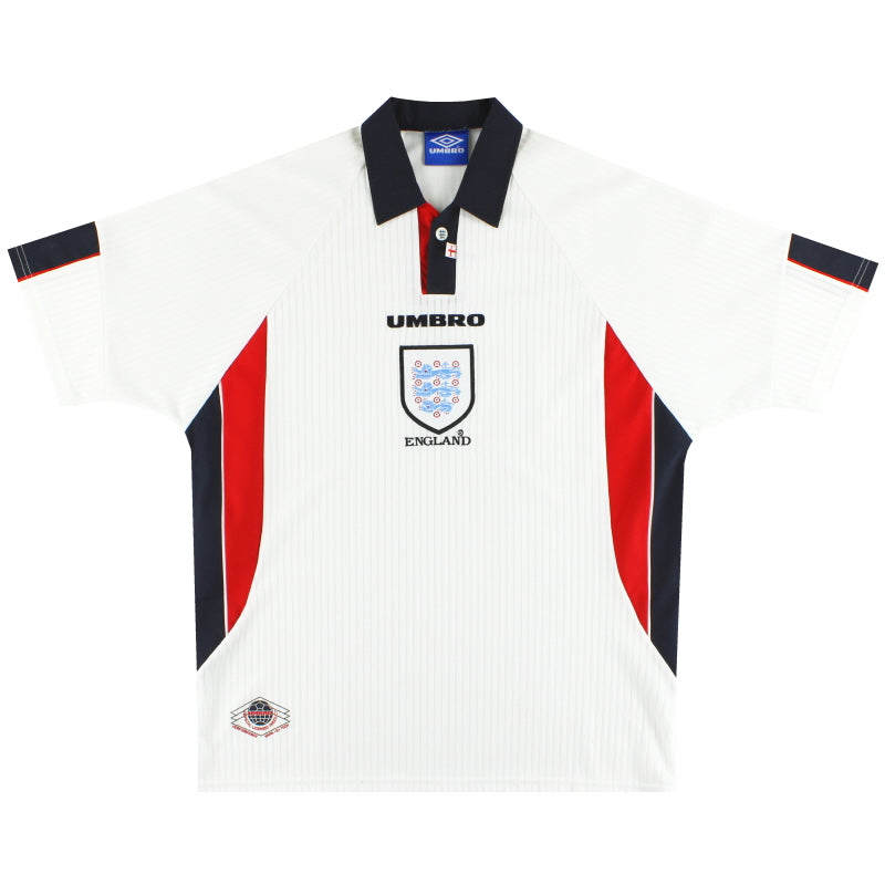 1997-99 England Umbro Home Shirt *Mint* XL Football Shirt