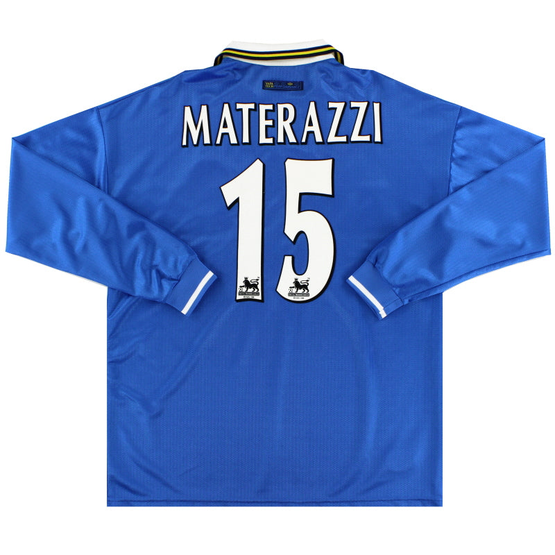 1997-99 Everton Home Shirt Materazzi #15 L/S XL Football Shirt