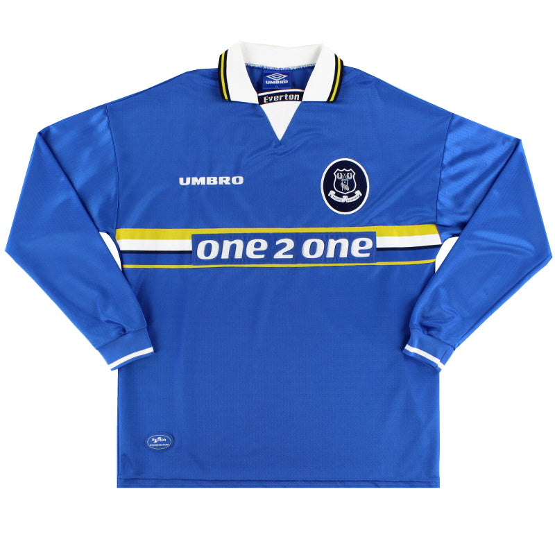 1997-99 Everton Home Shirt Materazzi #15 L/S XL | Vintage Football