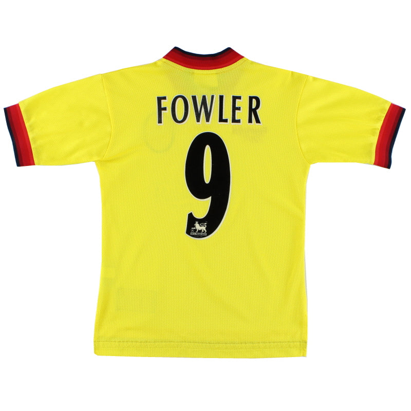 1997-99 Liverpool Reebok Away Shirt Fowler #9 L.Boys Football Shirt