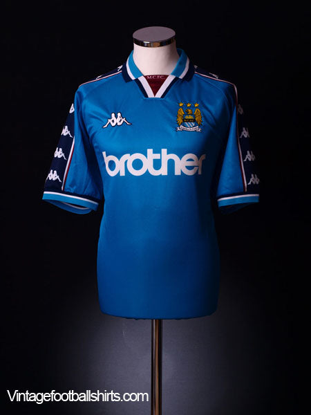 1997-99 Manchester City Home Shirt M | Vintage Football Shirts