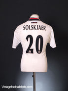 1997-99 Manchester United Away Shirt Solskjaer #20 Y Football Shirt