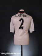 1997-99 Manchester United Away Shirt G.Neville #2 XL Football Shirt