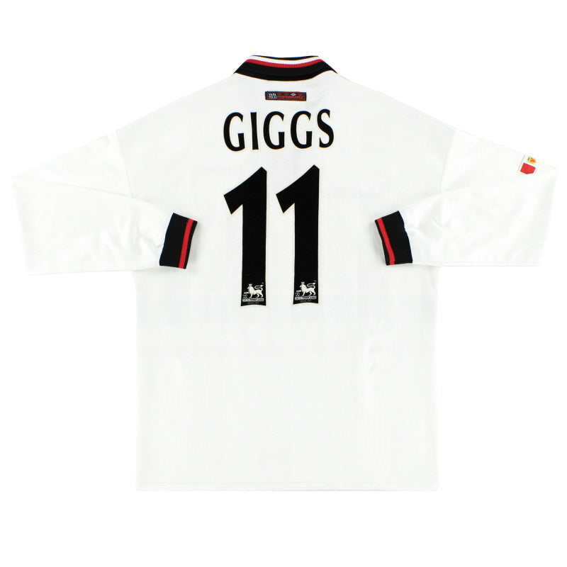 1997-99 Manchester United Away Shirt Giggs #11 L/S L Football Shirt