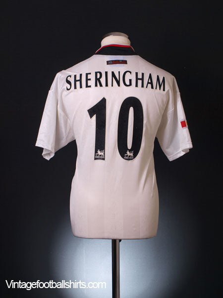 1997-99 Manchester United Away Shirt Sheringham #10 M Football Shirt