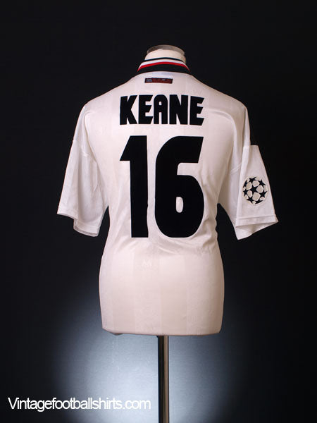 1997-99 Manchester United Champions League Away Shirt Keane #16 XL Football Shirt