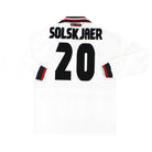 1997-99 Manchester United Umbro CL Away Shirt Solskjaer #20 L/S *Mint* XL Football Shirt