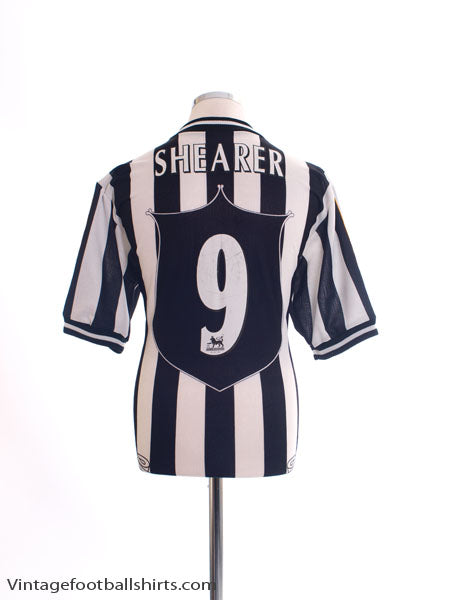 1997-99 Newcastle Home Shirt Shearer #9 L | Vintage Football Shirts