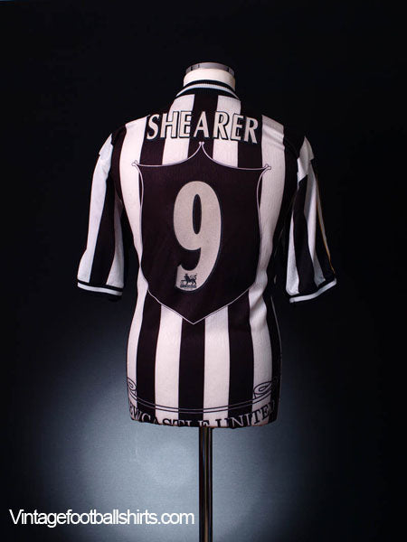 1997-99 Newcastle Home Shirt Shearer #9 L | Vintage Football Shirts