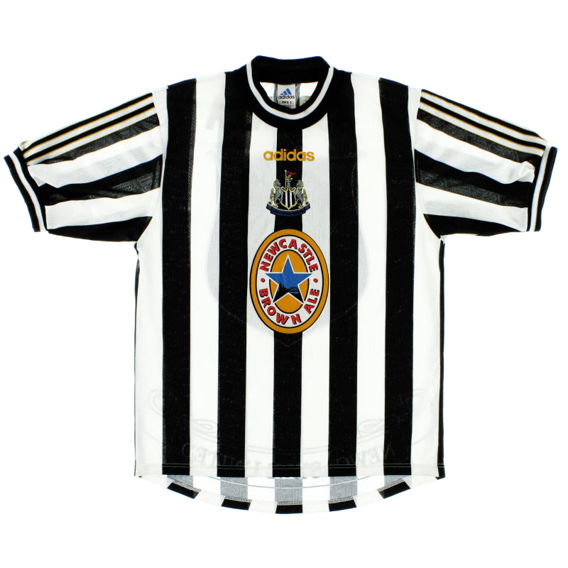 1997-99 Newcastle adidas Home Shirt Shearer #9 *Mint* L | Vintage